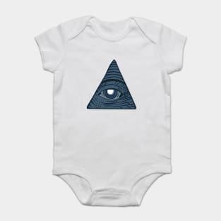 Human eye iluminations   pyramids triangle Baby Bodysuit